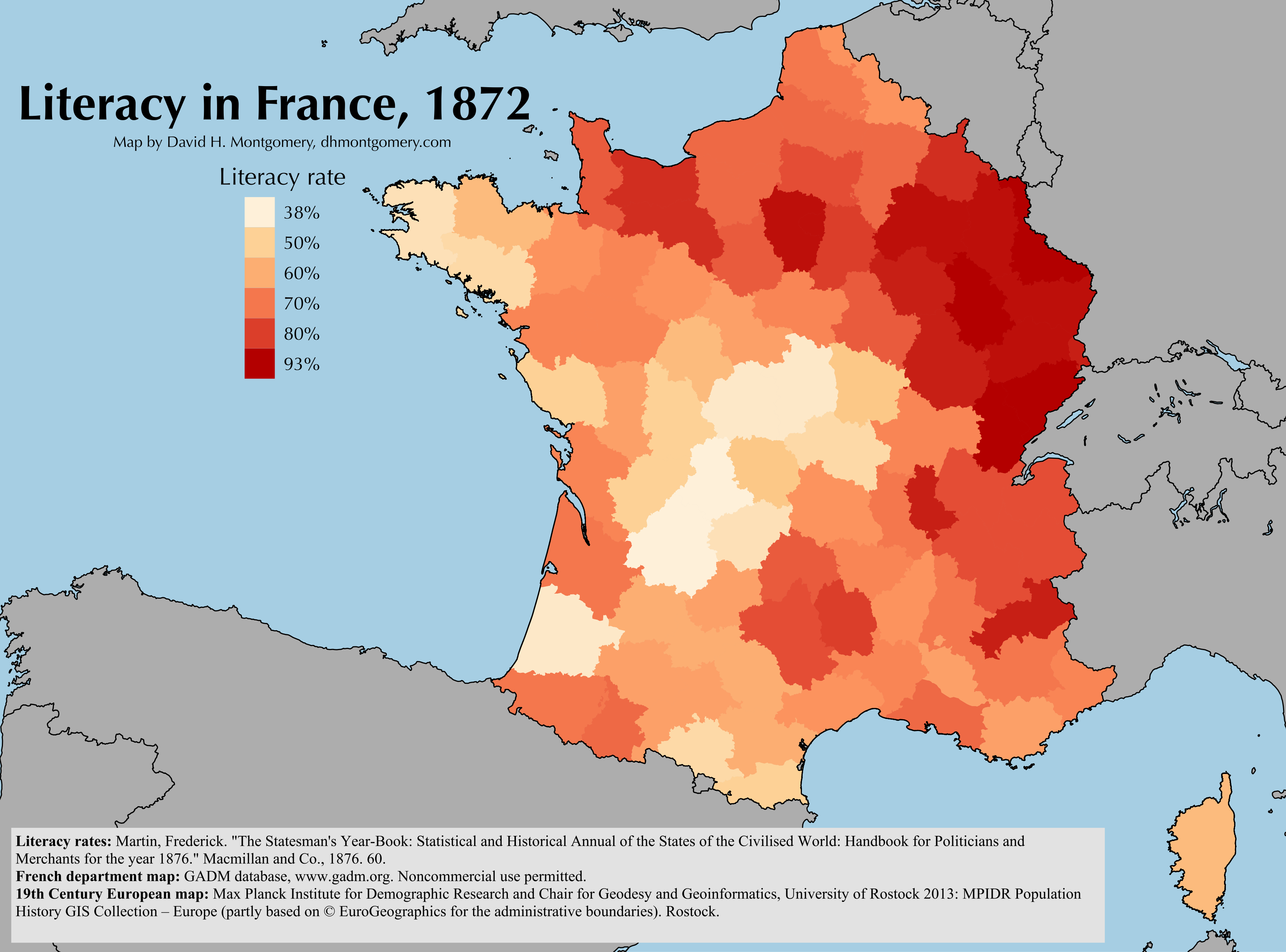 world literacy rate map