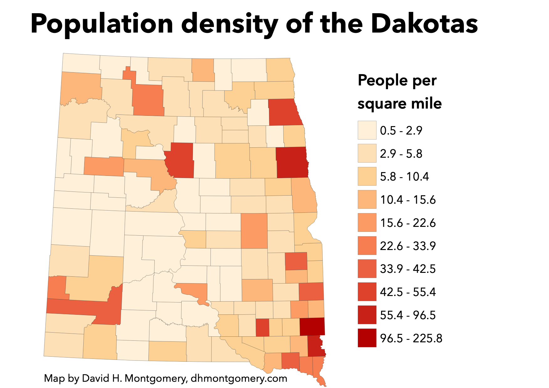 dakota population density